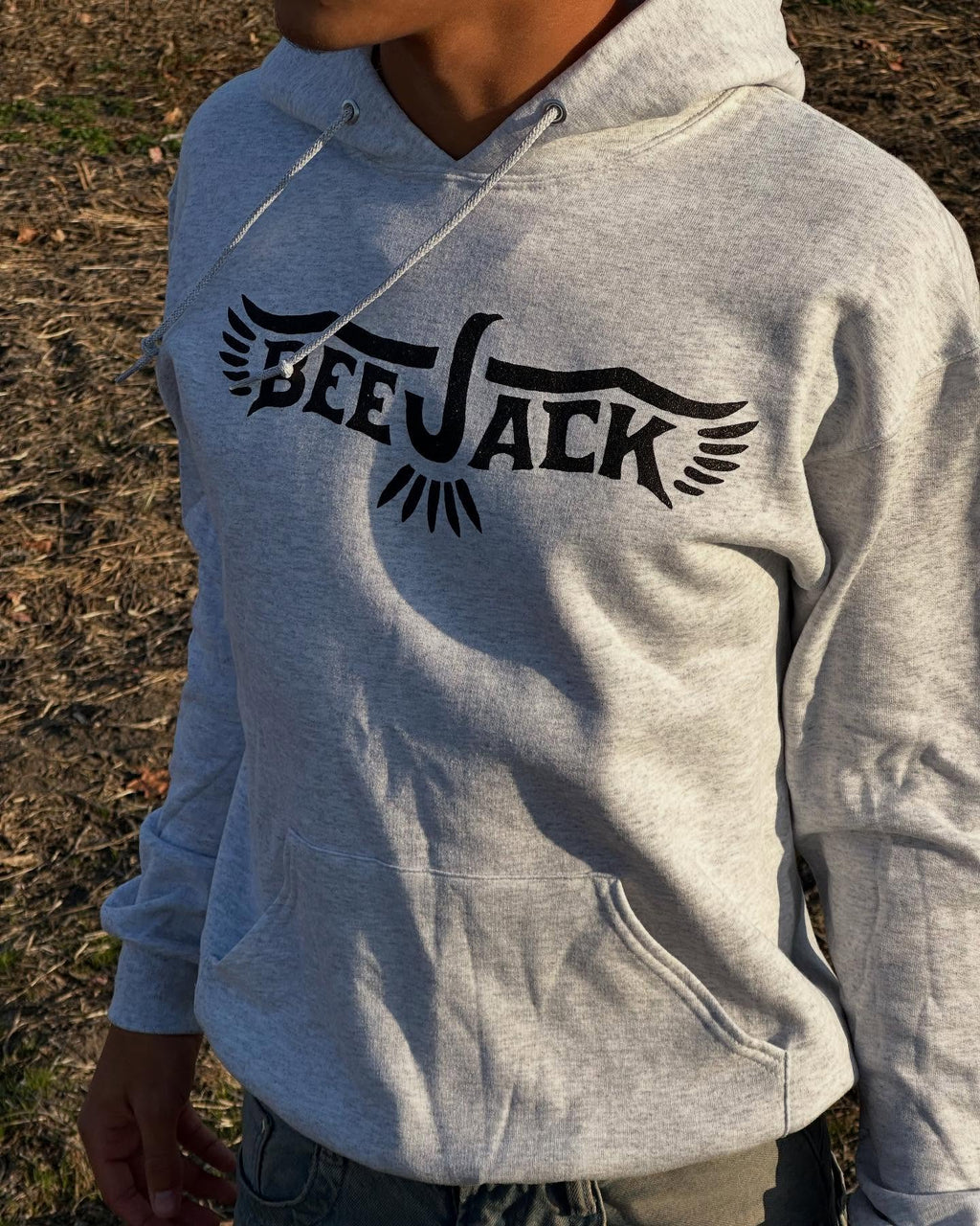 Beejack Logo Hoodie - Ash Grey